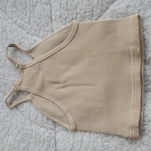 Free People Movement Happiness Runs Crop Brushed Taupe - Picture 2 of 10